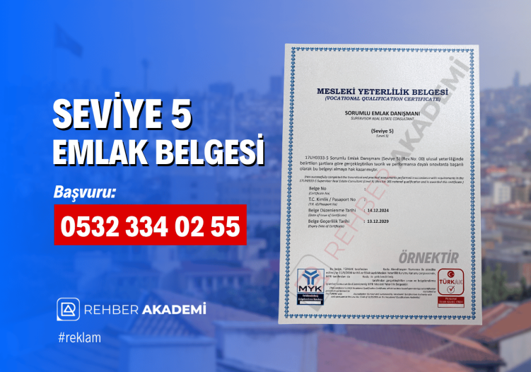 Düzce Emlak Danışmanı Belgesi (Seviye 5)