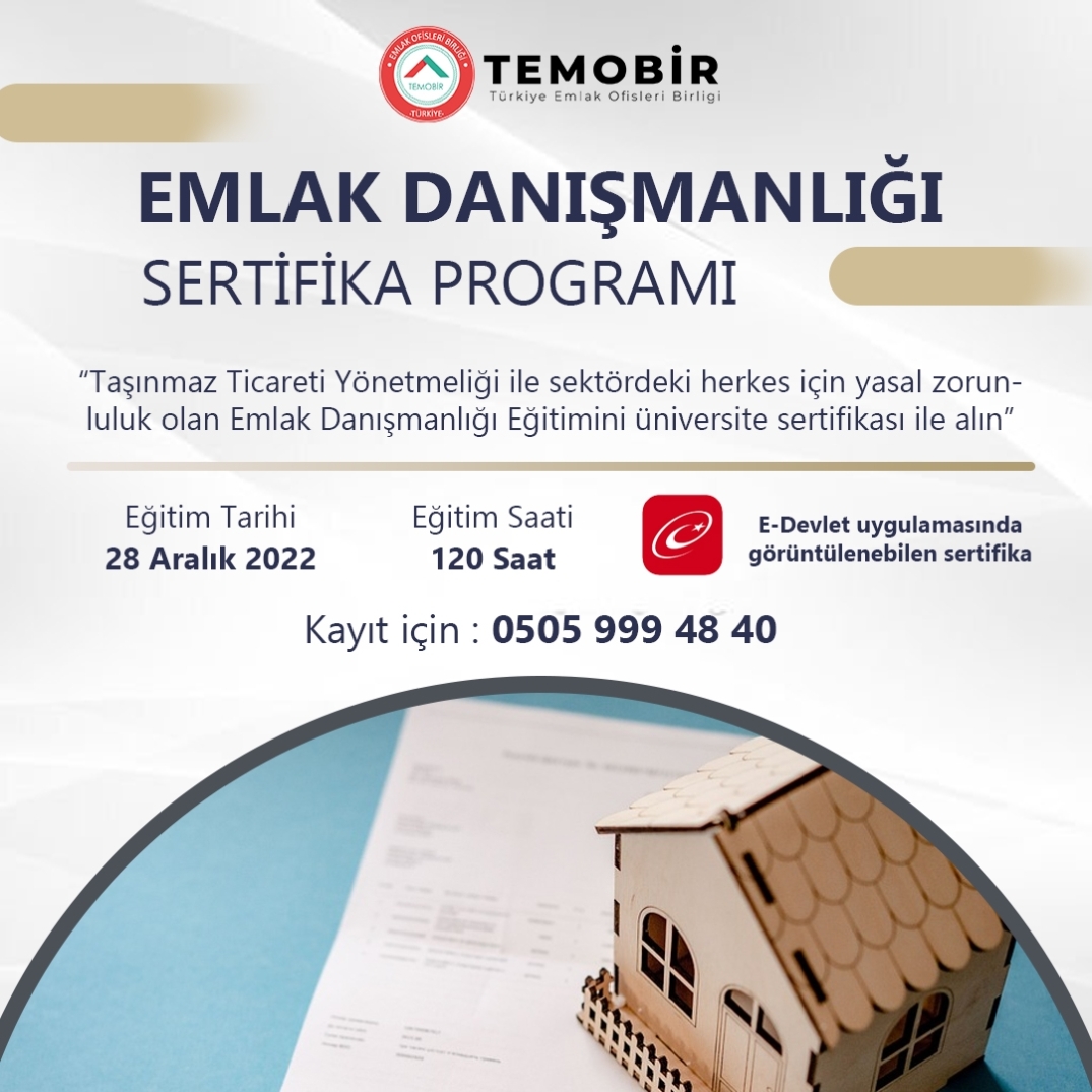 Seviye 5 Emlak Danışmanlığı Belgesi Eğitimi