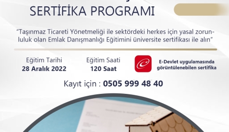 Seviye 5 Emlak Danışmanlığı Belgesi Eğitimi